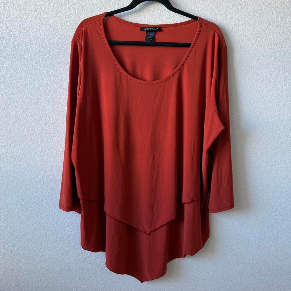Burnt orange long sleeve top
